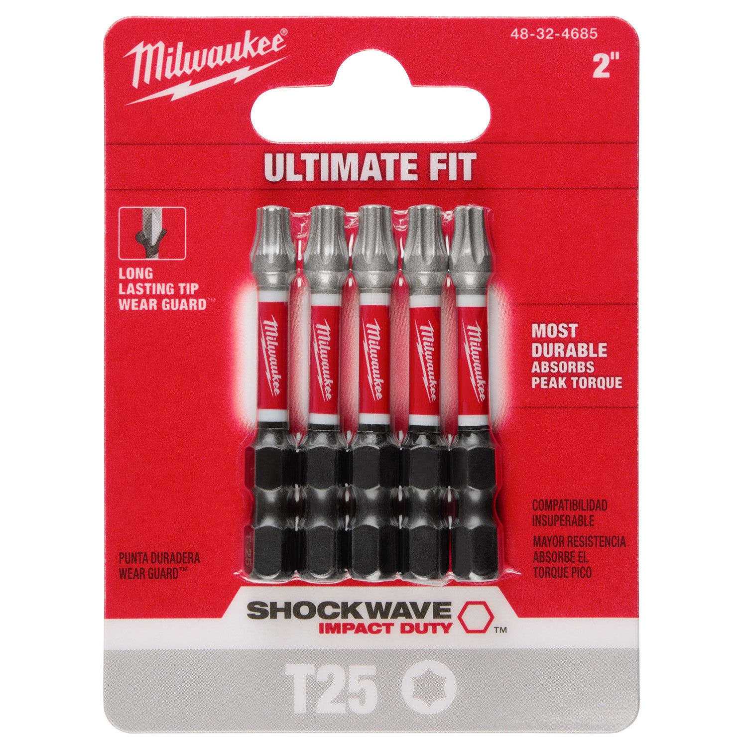 SHOCKWAVE Impact Duty 2"TORX T25 Power Bits - 1 Pack