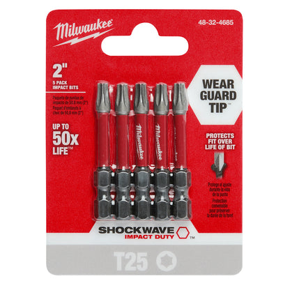 SHOCKWAVE Impact Duty 2"TORX T25 Power Bits - 1 Pack