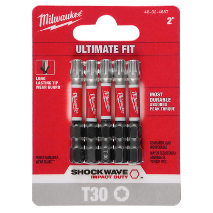 SHOCKWAVE Impact Duty 2" TORX T30 Power Bits - 1 Pack