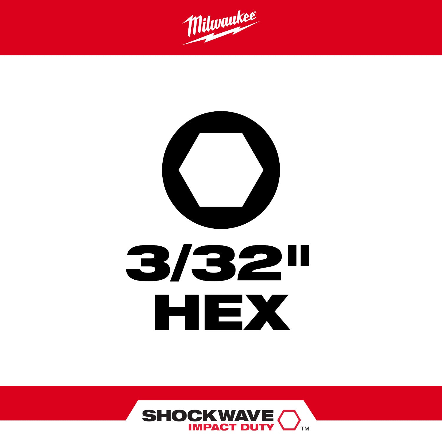 SHOCKWAVE Impact Duty 1" Hex 3/32" Insert Bits (1 Pack)