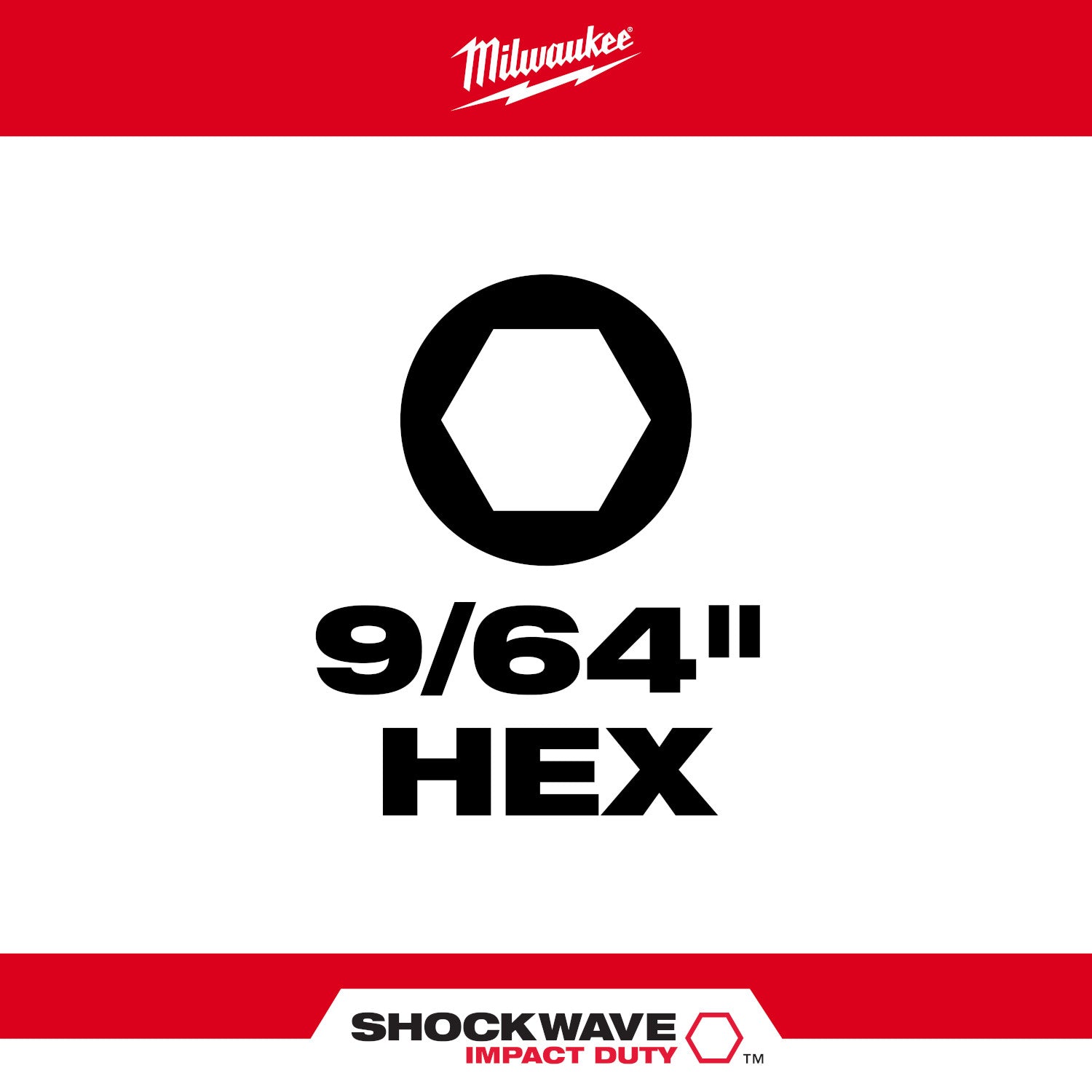 SHOCKWAVE Impact Duty 1" Hex 9/64" Insert Bits (1 Pack)