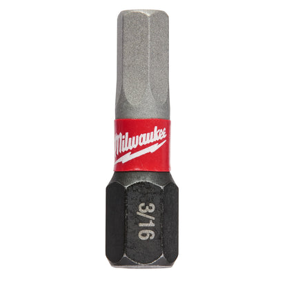 SHOCKWAVE Impact Duty 1" Hex 3/16" Insert Bits Bulk 25