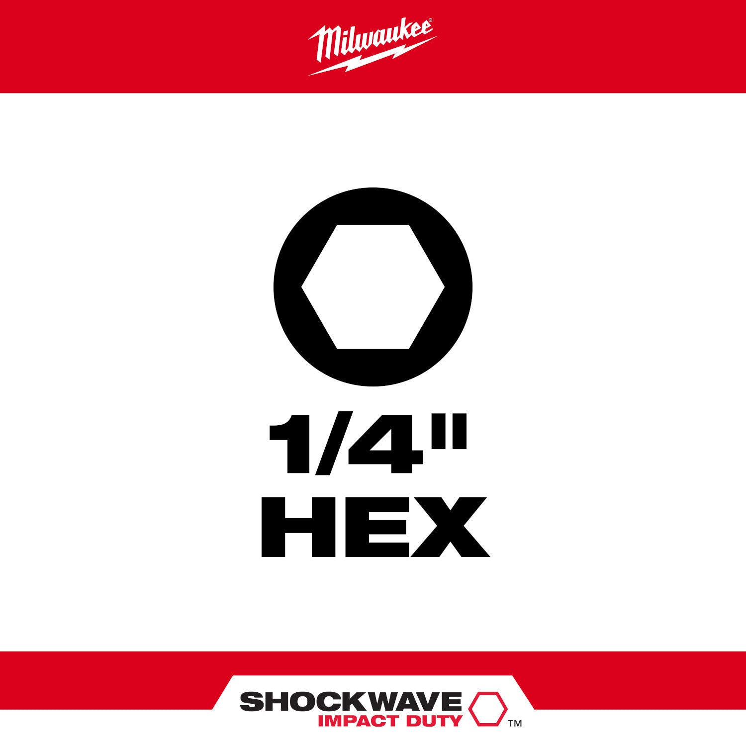 SHOCKWAVE Impact Duty 1" Hex 1/4" Insert Bits (1 Pack)