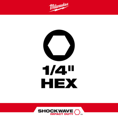 SHOCKWAVE Impact Duty 1" Hex 1/4" Insert Bits (1 Pack)
