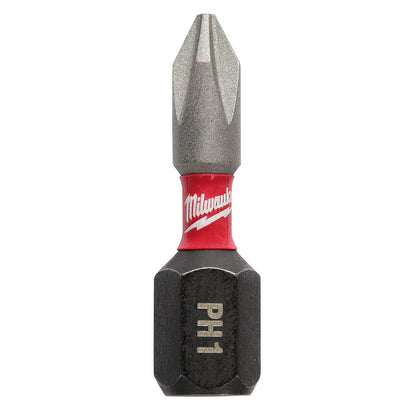 SHOCKWAVE Impact Duty 1" Phillips #1 Insert Bits Bulk 25