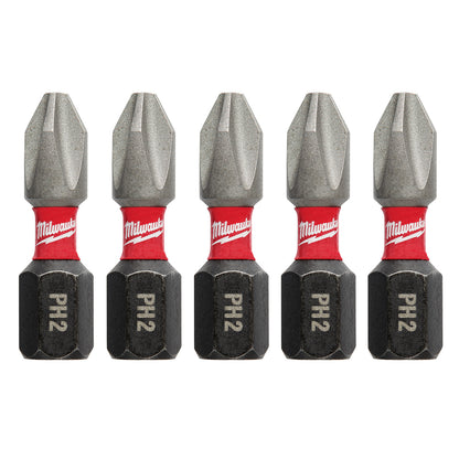 SHOCKWAVE Impact Duty 1" Phillips #2 Insert Bits - 1 Pack