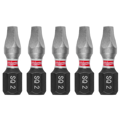 SHOCKWAVE Impact Duty 1" Square Recess #2 Insert Bits - 10 Pack