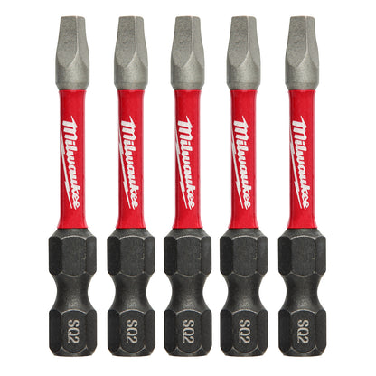 SHOCKWAVE Impact Duty 2" Square Recess #2 Power Bits - 10 Pack