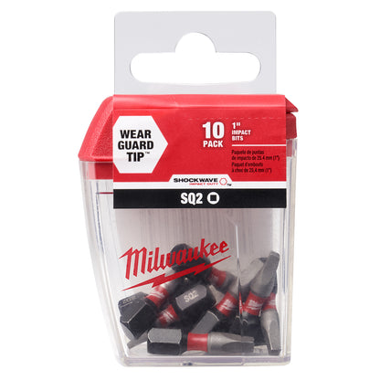 SHOCKWAVE Impact Duty 1" Square Recess #2 Insert Bits Contractor Pack