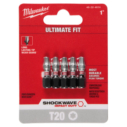 SHOCKWAVE Impact Duty 1 TORX T20 Insert Bits - 1 Pack