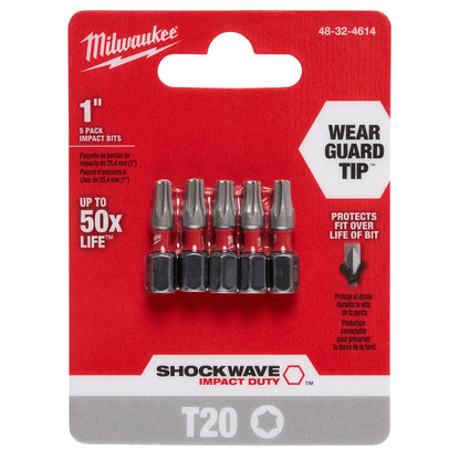 SHOCKWAVE Impact Duty 1 TORX T20 Insert Bits - 1 Pack