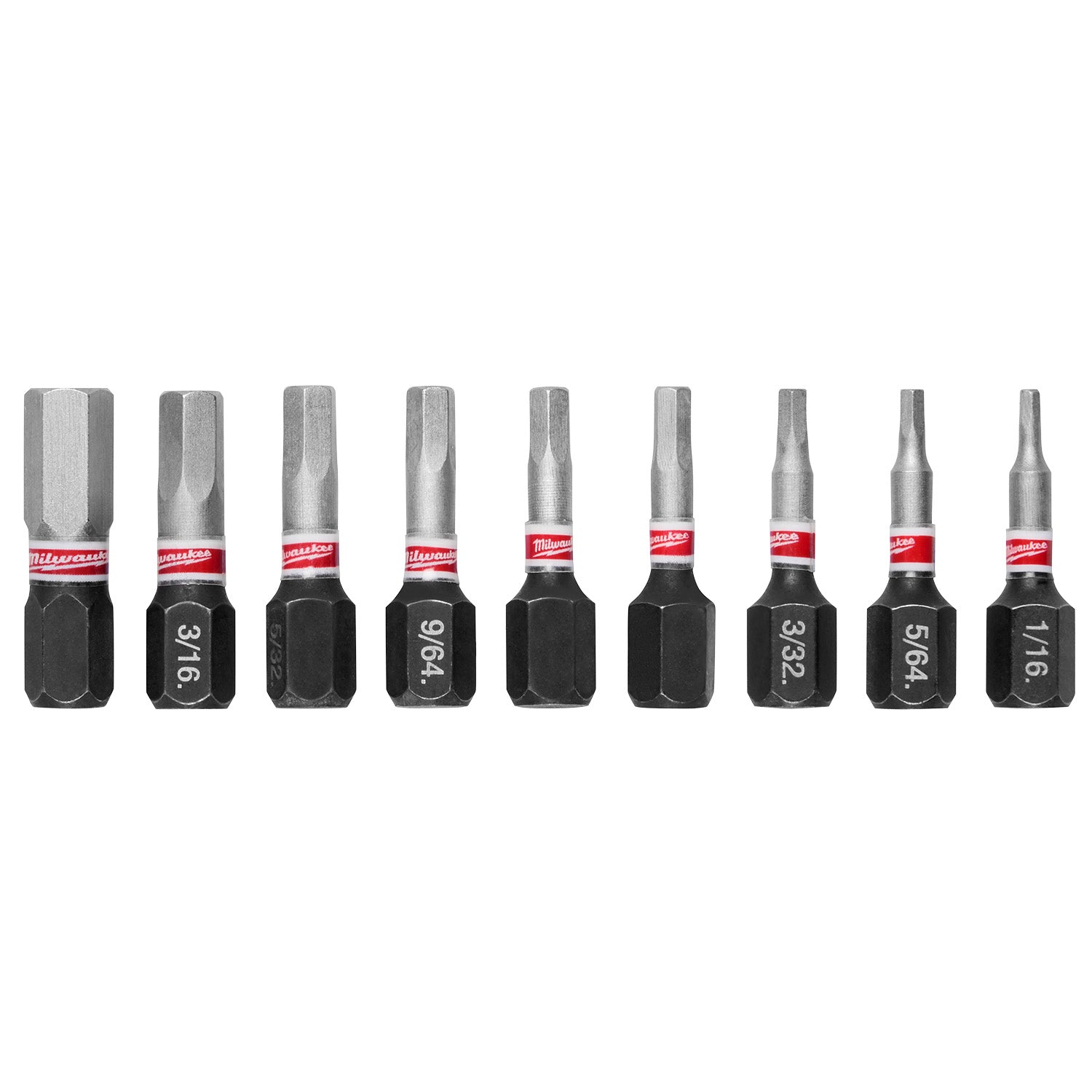 9PC SHOCKWAVE Impact Duty 1" Hex Insert Bit Set