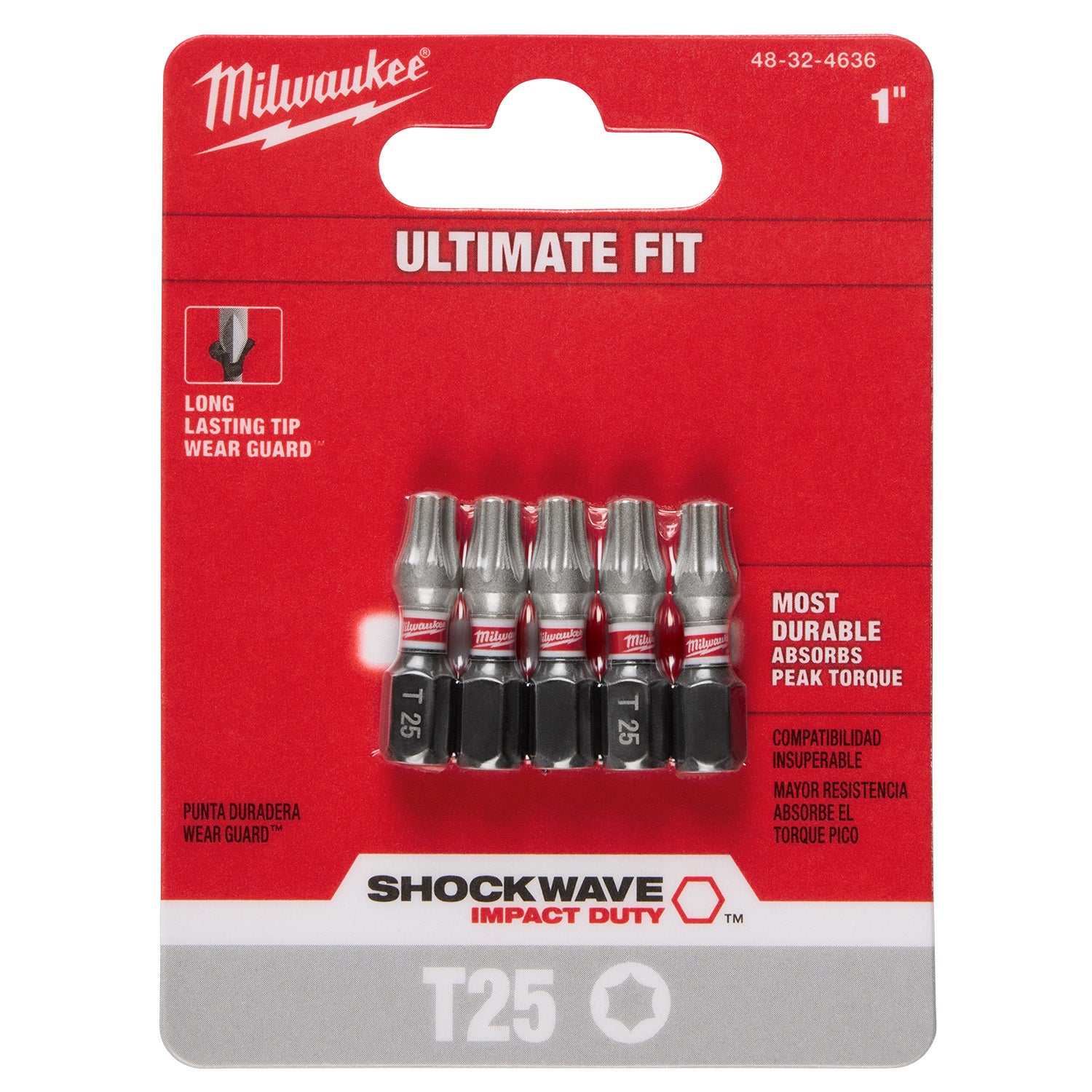 SHOCKWAVE Impact Duty 1" TORX T25 Insert Bits  - 10 Pack