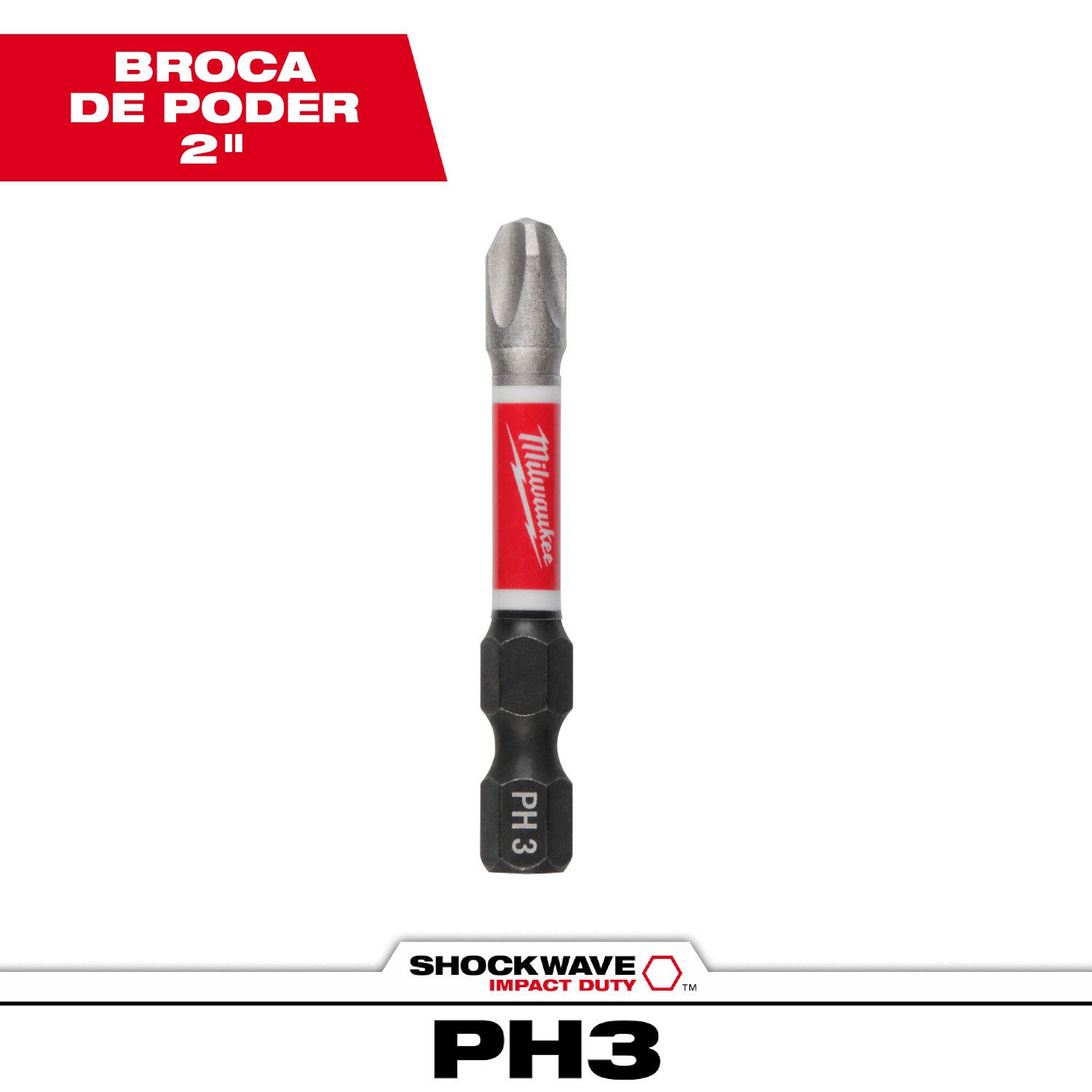 SHOCKWAVE Impact Duty 2" Phillips #1 Power Bit
