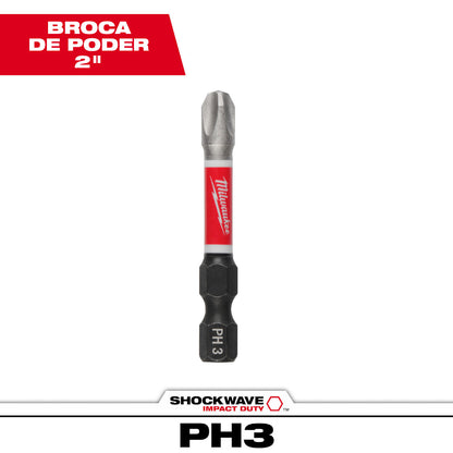 SHOCKWAVE Impact Duty 2" Phillips #1 Power Bit