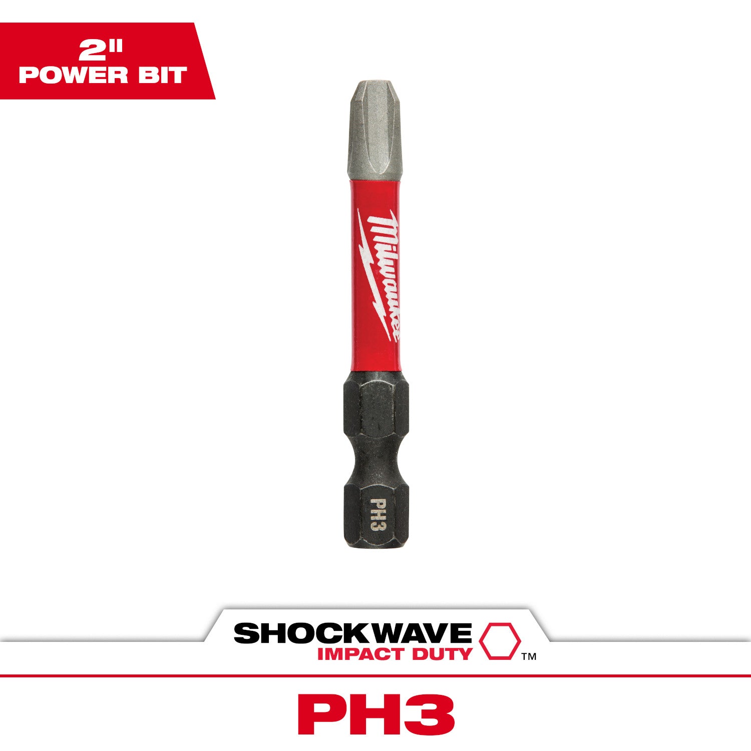 SHOCKWAVE Impact Duty 2" Phillips #1 Power Bit