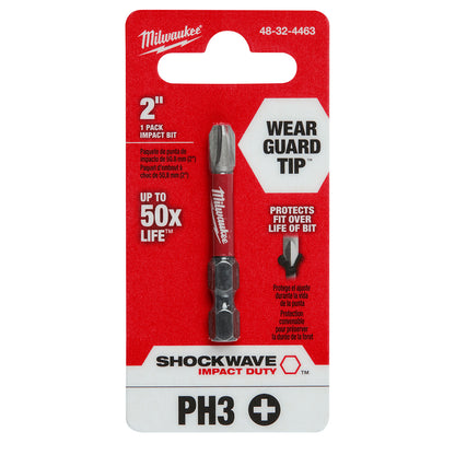 SHOCKWAVE Impact Duty 2" Phillips #1 Power Bit