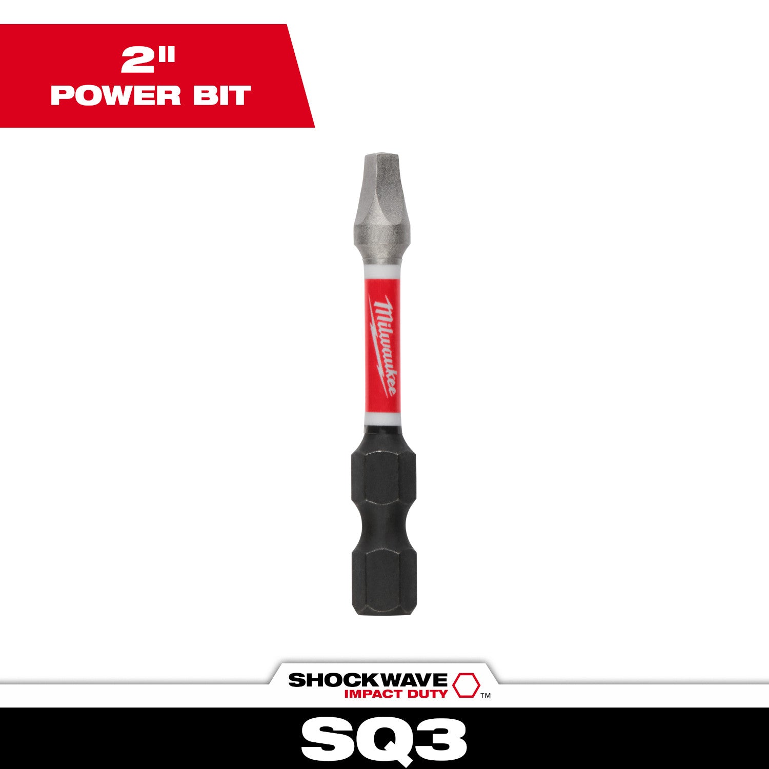 SHOCKWAVE Impact Duty 2" Square Recess #1 Power Bit