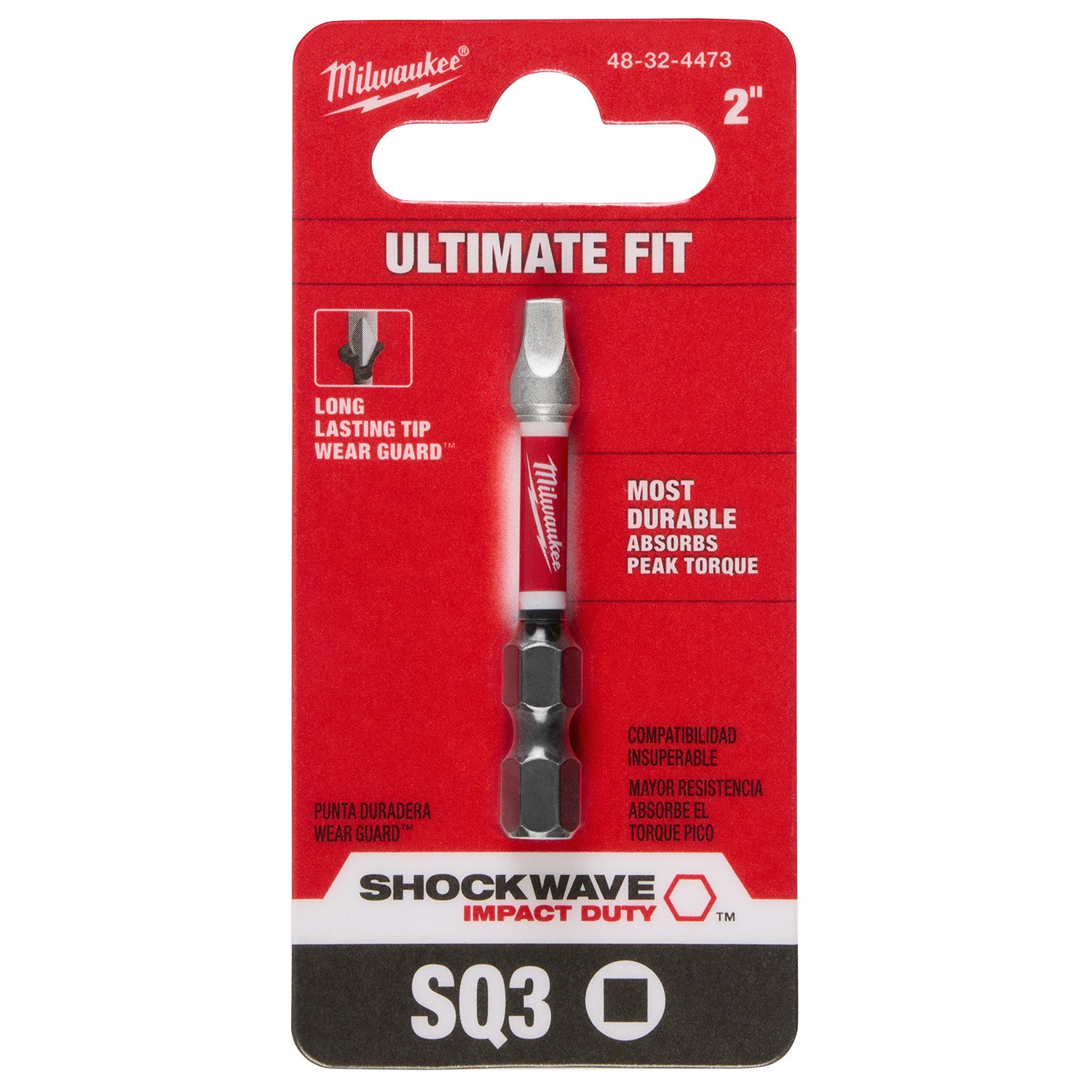 SHOCKWAVE Impact Duty 2" Square Recess #1 Power Bit