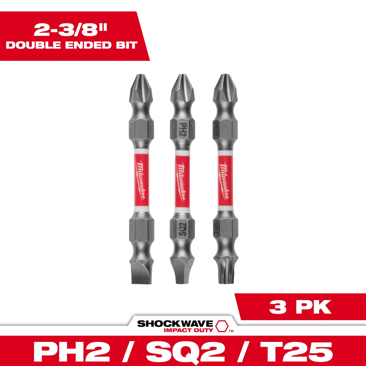 SHOCKWAVE PH2/T25 Impact Duty Double Ended Bit