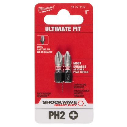 3PC SHOCKWAVE Impact Duty PH2/SQ2/T25 Double Ended Bits
