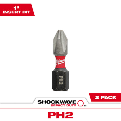3PC SHOCKWAVE Impact Duty PH2/SQ2/T25 Double Ended Bits
