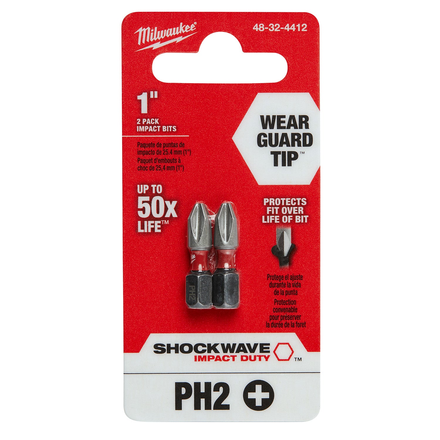 3PC SHOCKWAVE Impact Duty PH2/SQ2/T25 Double Ended Bits