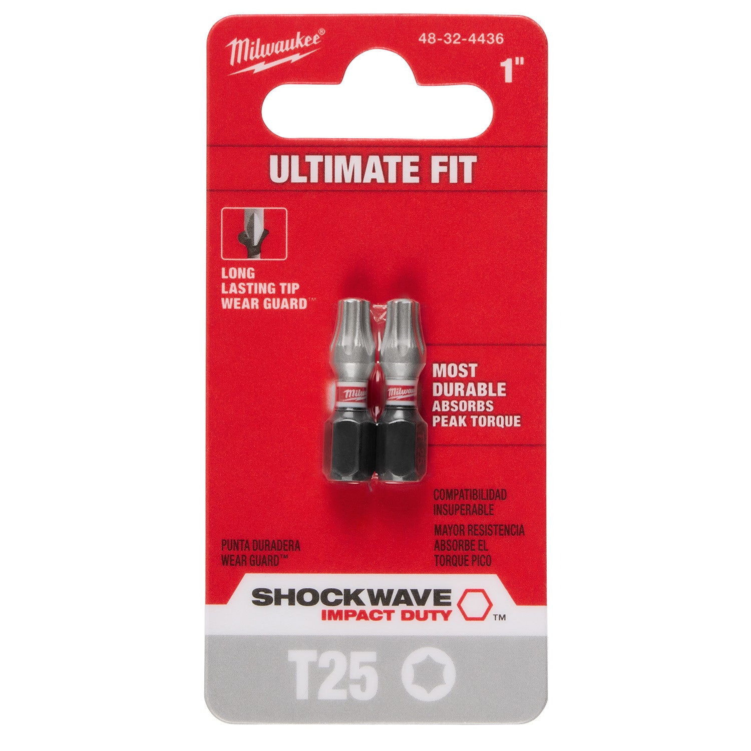 SHOCKWAVE Impact Duty 1" Pozidriv #2 Insert Bits 2 Pack