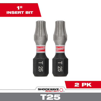 SHOCKWAVE Impact Duty 1" Pozidriv #2 Insert Bits 2 Pack