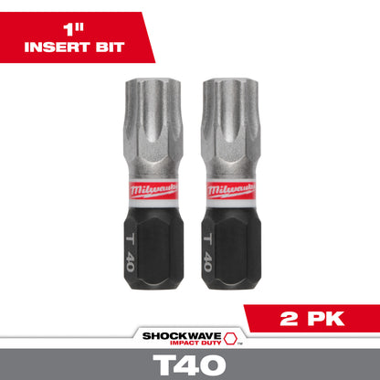 SHOCKWAVE Impact Duty 1" Pozidriv #3 Insert Bits 2 Pack