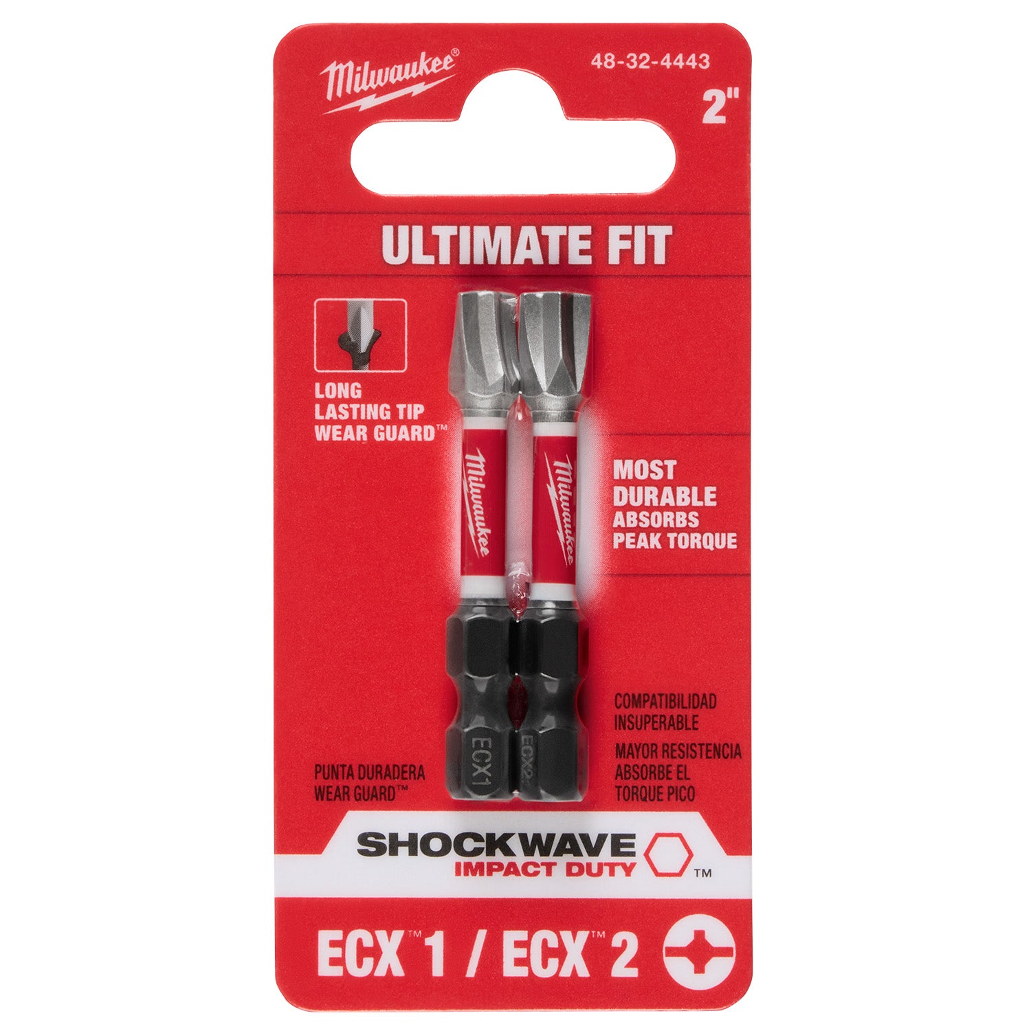 SHOCKWAVE Impact Duty 1" T40 INSERT BIT 2Pk