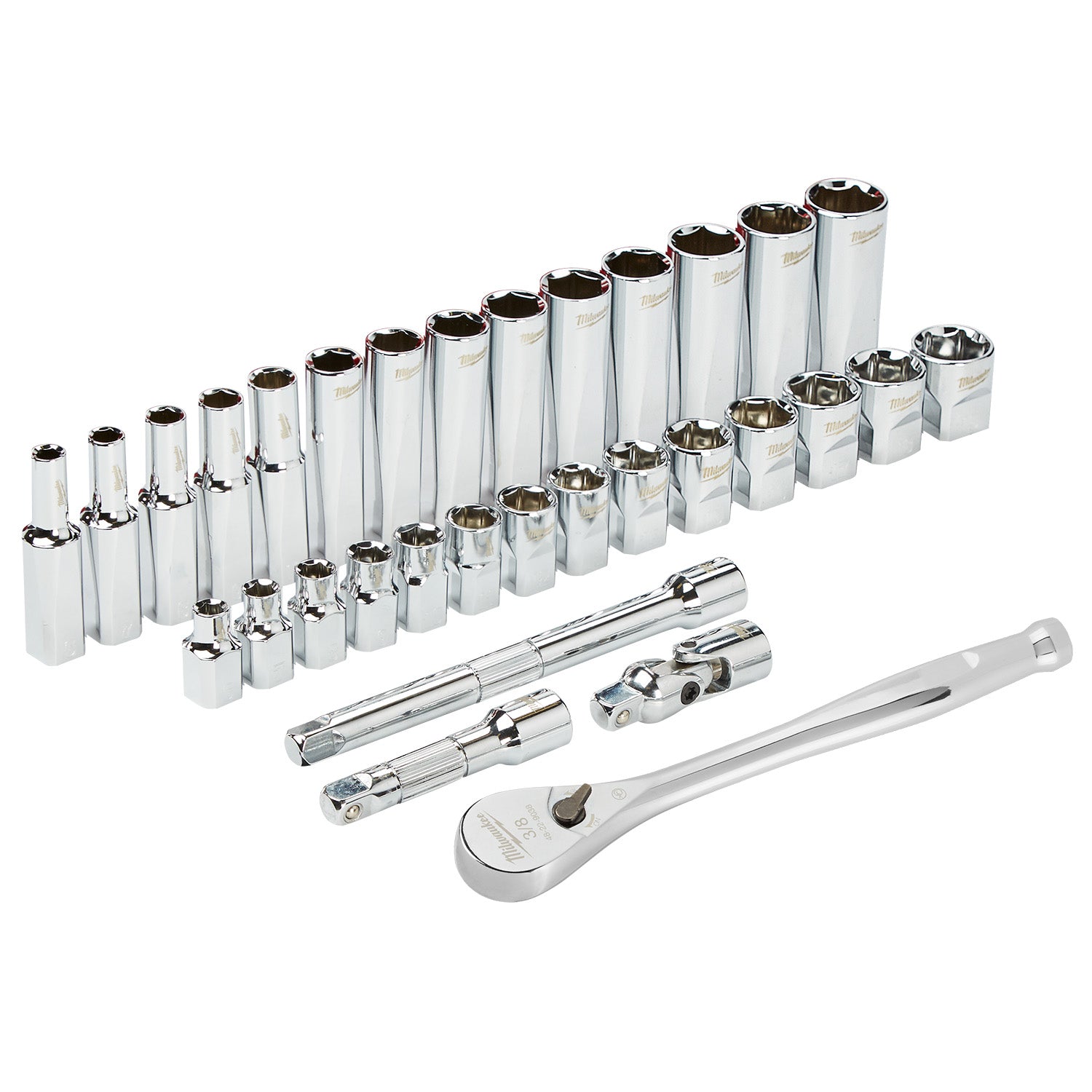 Jeu de clés à cliquet et de douilles 3/8" Drive 32pc - Métrique