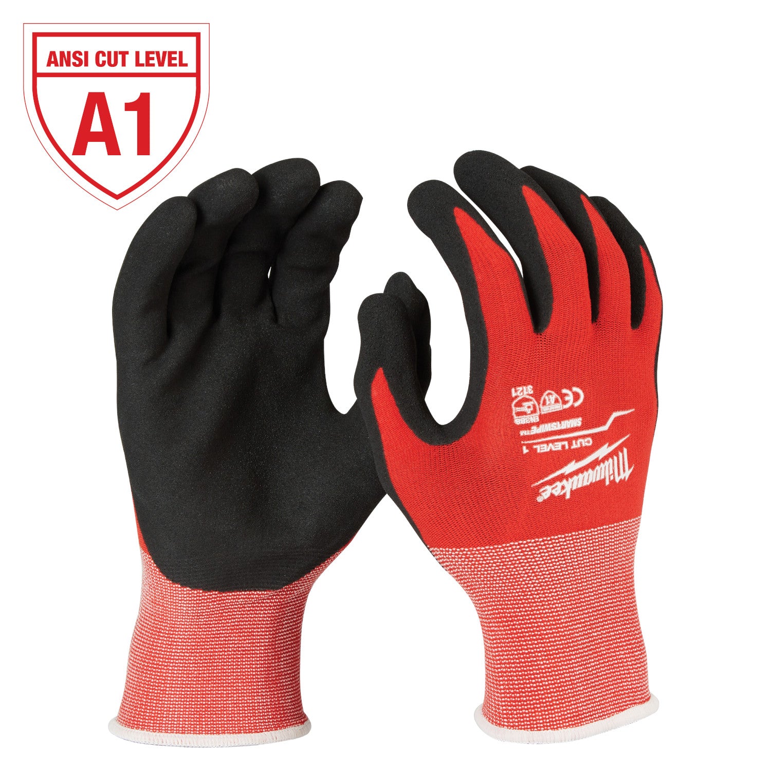 Gants enduits de nitrile de niveau 1 - L