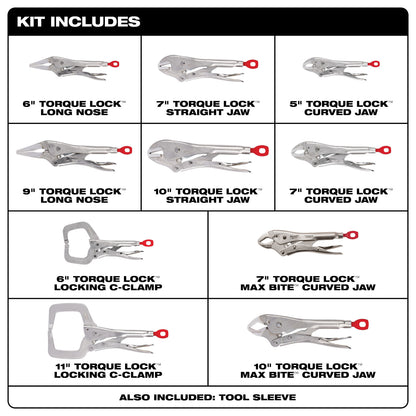 Kit de 10 pinces TORQUE LOCK&TRADE