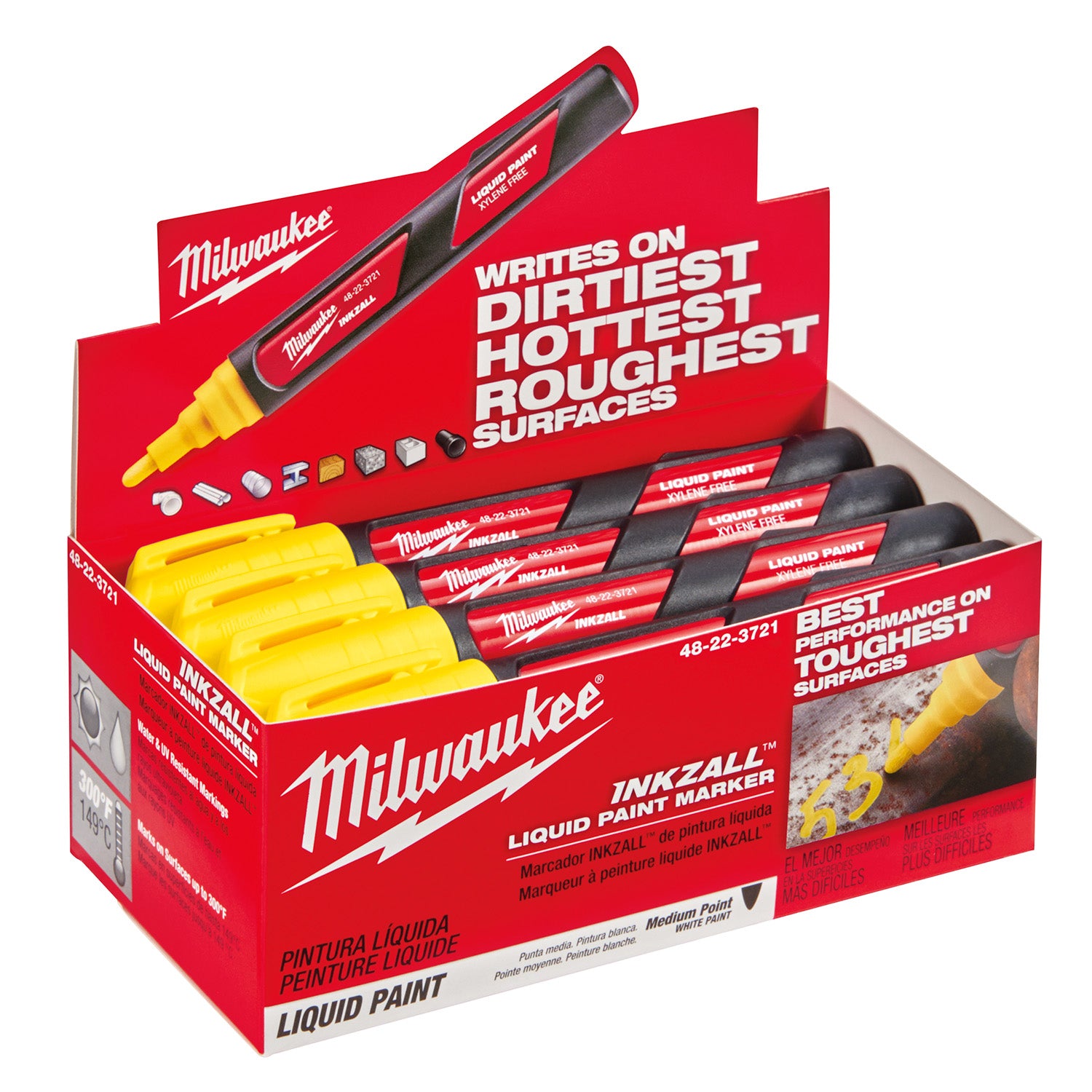 INKZALL Marqueur à peinture liquide jaune