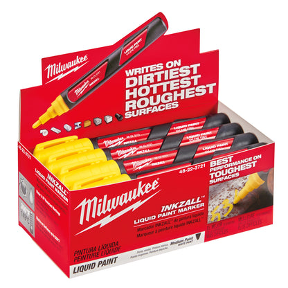 INKZALL Marqueur à peinture liquide jaune