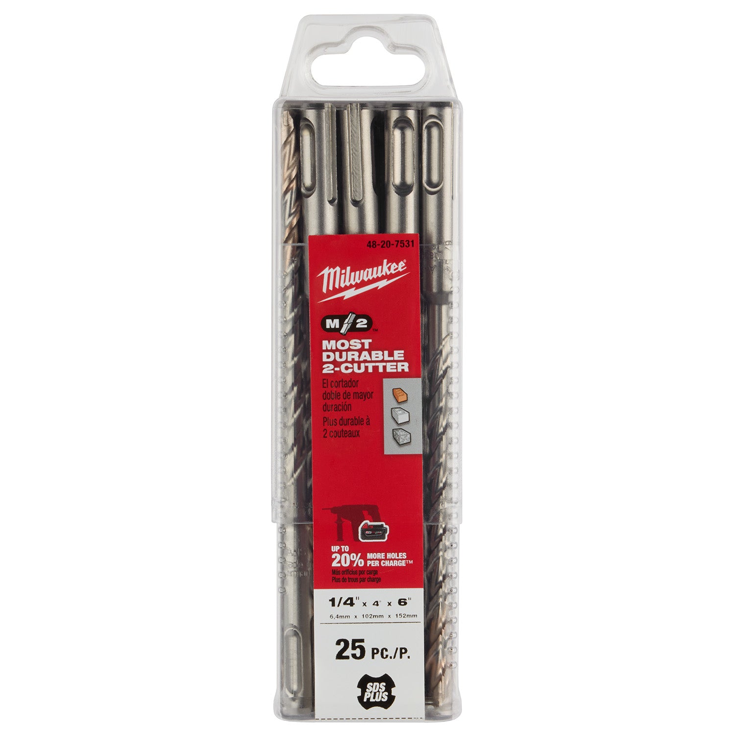 SDS Plus 2CT 1/4" X 4" X 6" Vrac 25