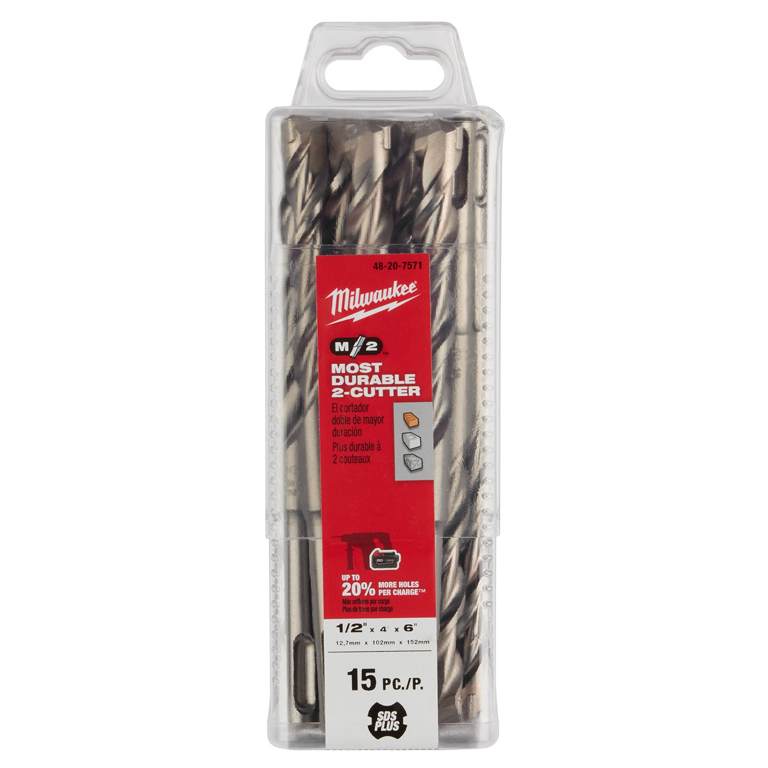 SDS Plus 2CT 1/2" X 4" X 6" Vrac 15