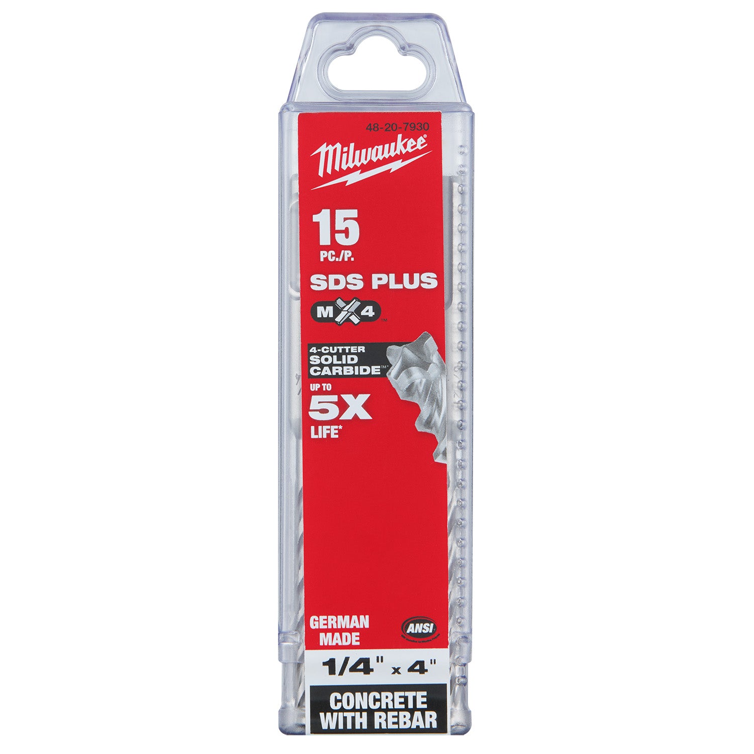 SDS Plus 4CT MX4 1/4" X 2" X 4" Bulk 15