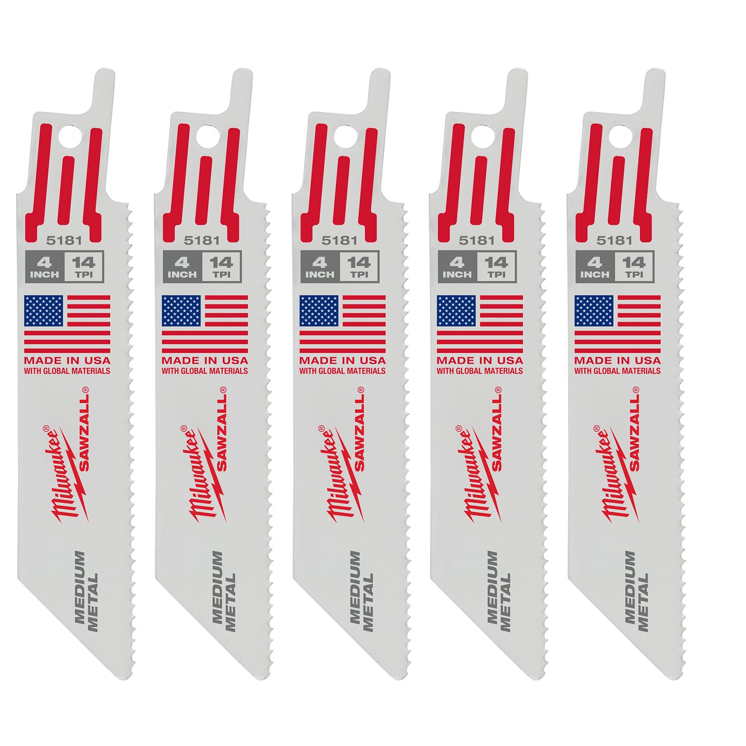 Lame SAWZALL 4" 14 TPI pour métal moyen - paquet de 10