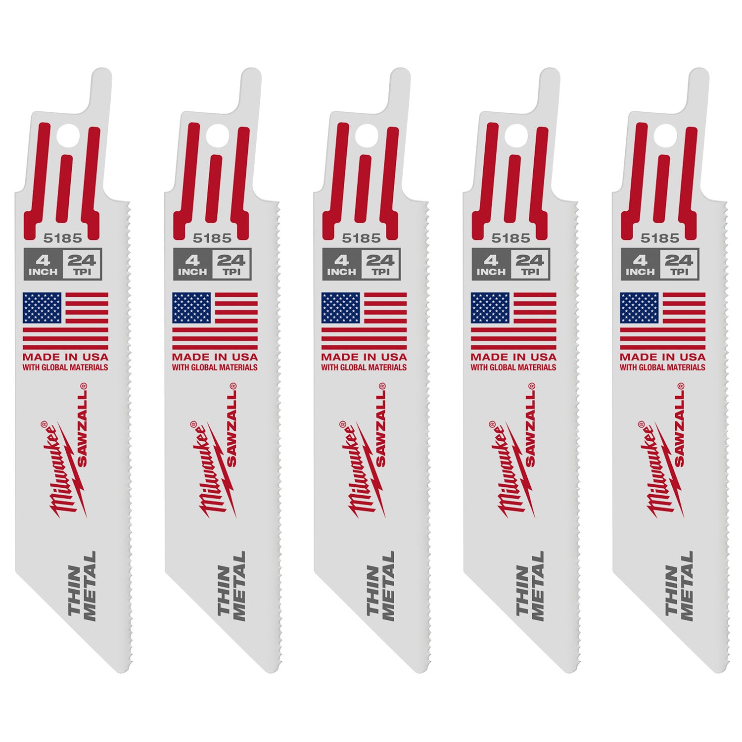 Lame SAWZALL 4" 24 TPI pour métal fin - paquet de 10