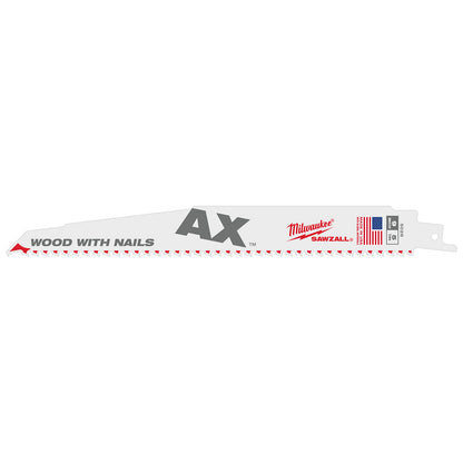 9" 5 TPI AX SAWZALL Lame pour bois avec clous Vrac 25