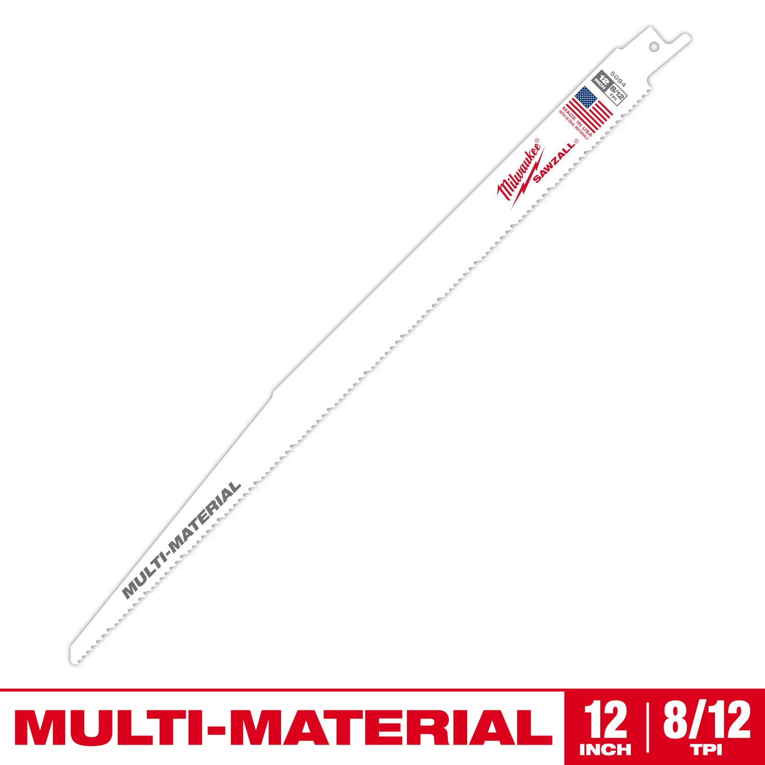 Lame SAWZALL 12" 8/12 TPI pour multi-matériaux (25 PK)