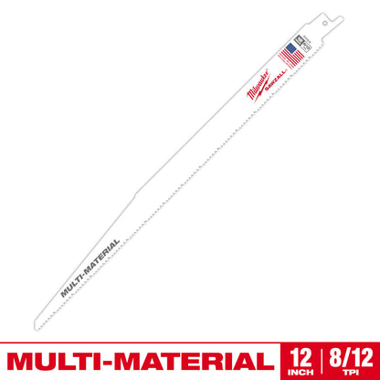 Lame SAWZALL 12" 8/12 TPI pour multi-matériaux (25 PK)