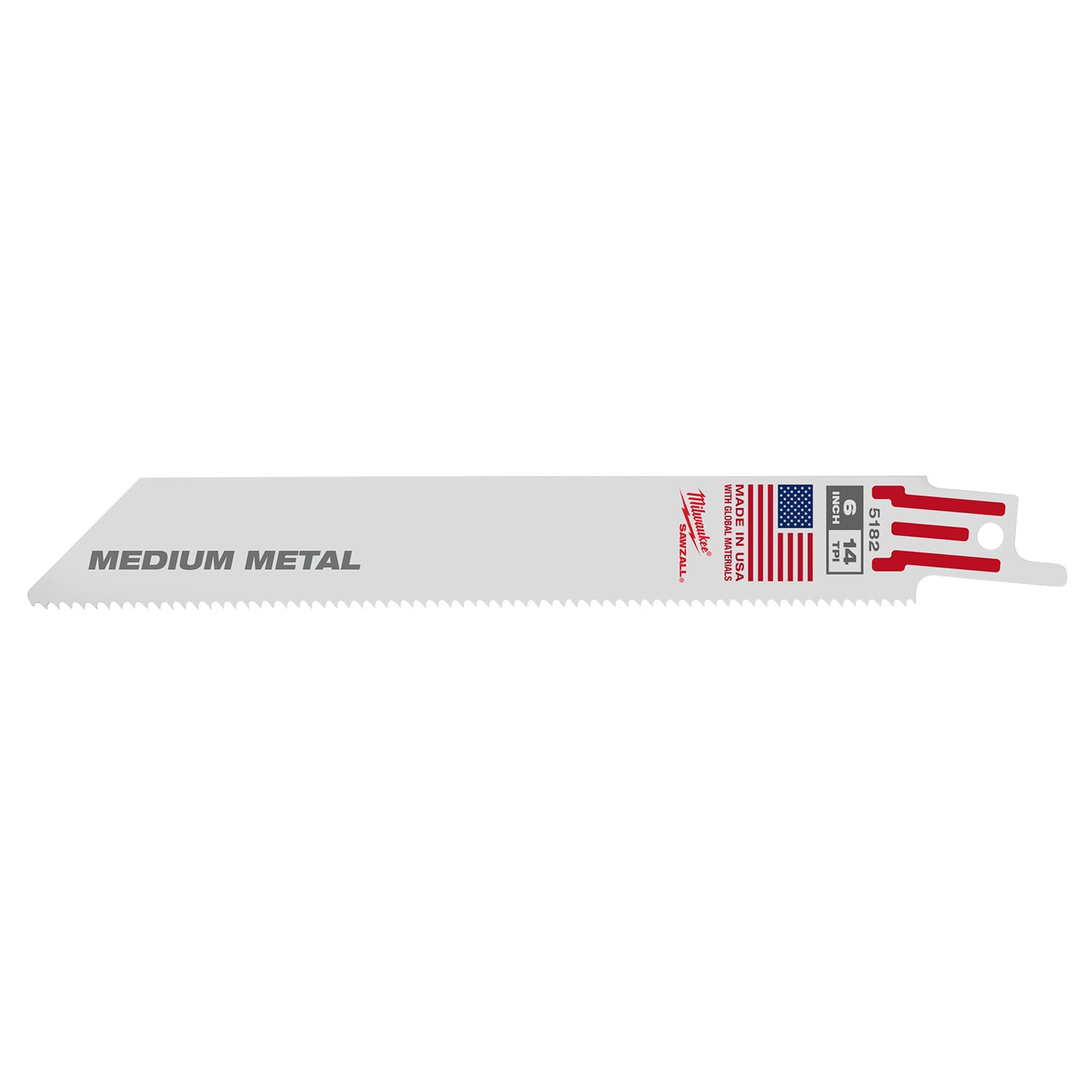 Lame SAWZALL 6" 14 TPI pour métal moyen Vrac 25