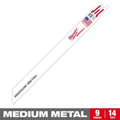 9" 14 TPI SAWZALL Lame pour métal moyen Vrac 25