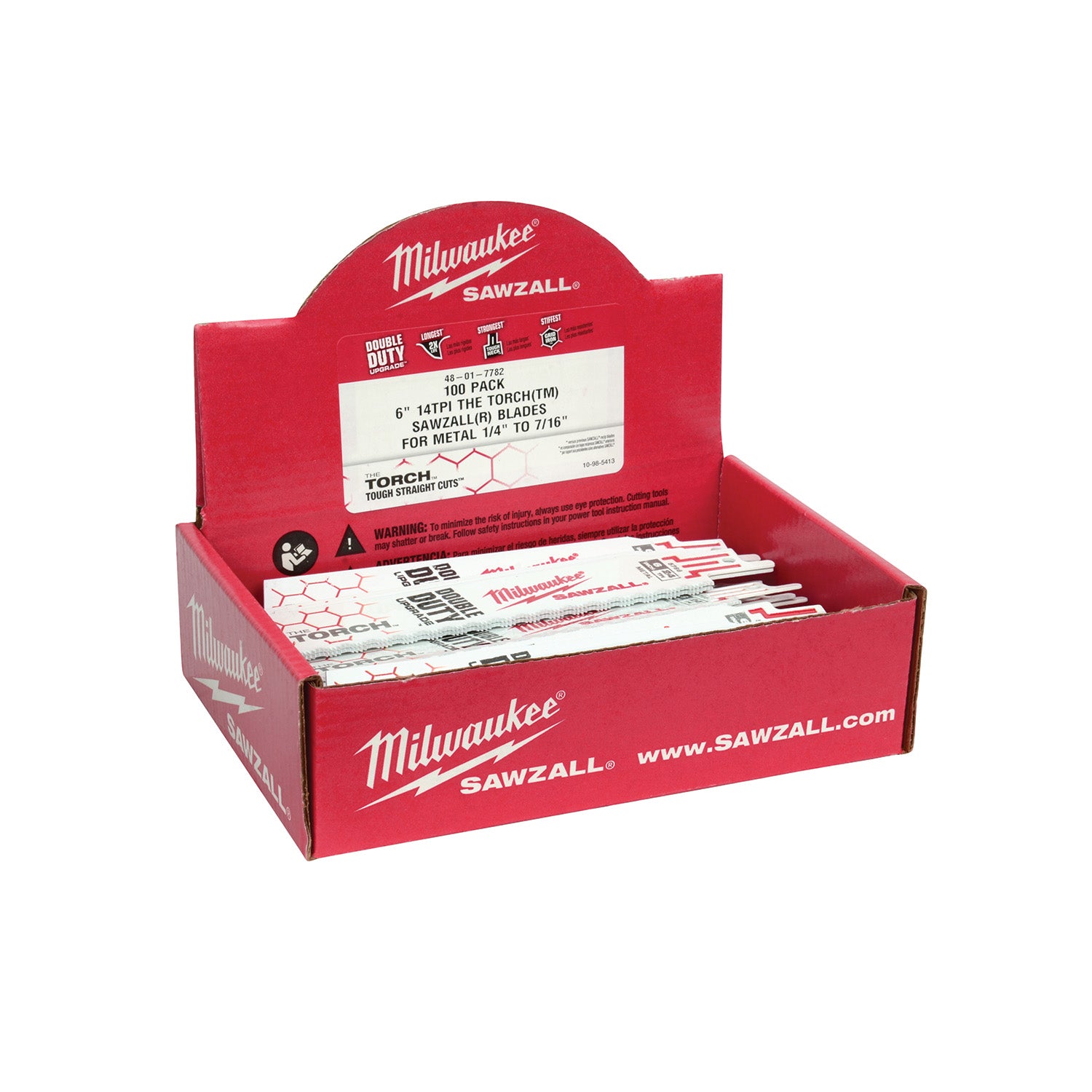 6" 10 TPI TORCH SAWZALL Lame pour métal épais - Pack de 10