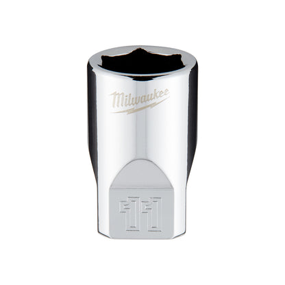 Douille métrique de 11 mm à entraînement 1/4" avec QUATRE COTES PLATES