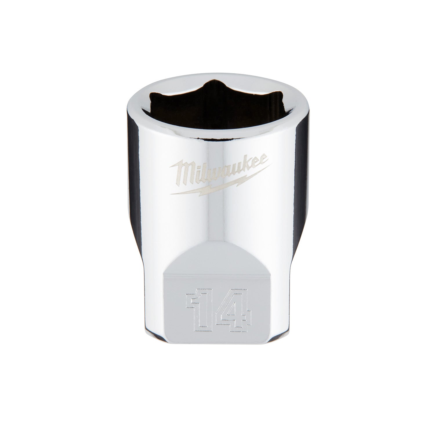 Douille métrique 14 mm à entraînement 1/4" avec QUATRE COTES PLATES