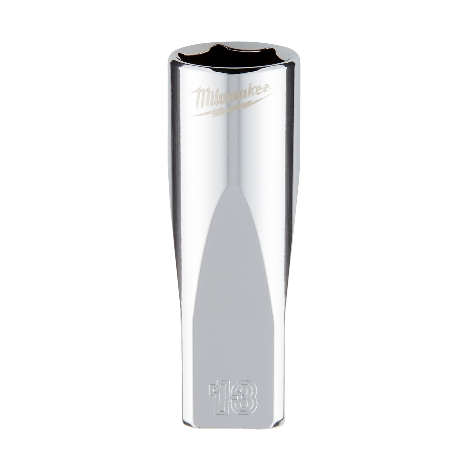 Douille profonde métrique de 13 mm à entraînement 1/4" avec QUATRE COTES PLATES